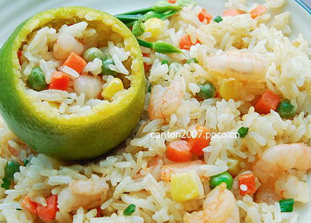 柑香虾仁炒饭做法-炒饭