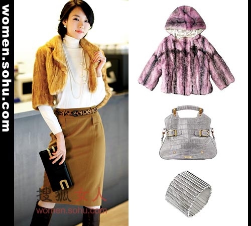 修身<em>皮草</em>告别冬日臃肿 为新年添彩-,<em>搭配</em>-女性