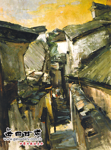 农村小景(水粉画)  马晓磊