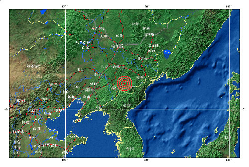 吉林省白山市靖宇县、抚松县交界发生4.6级地
