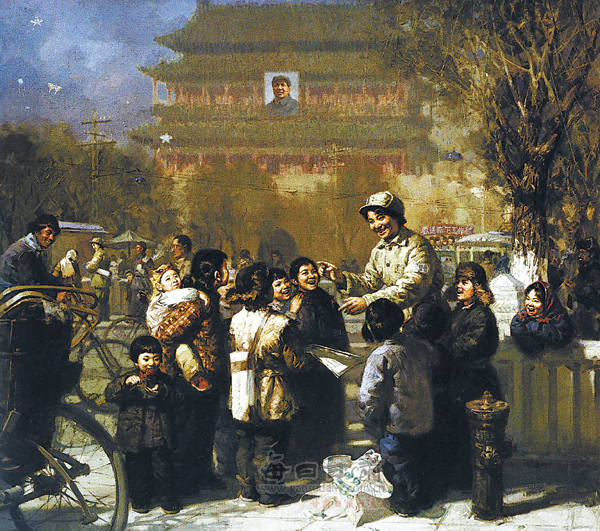 油画:没有共产党就没有新中国