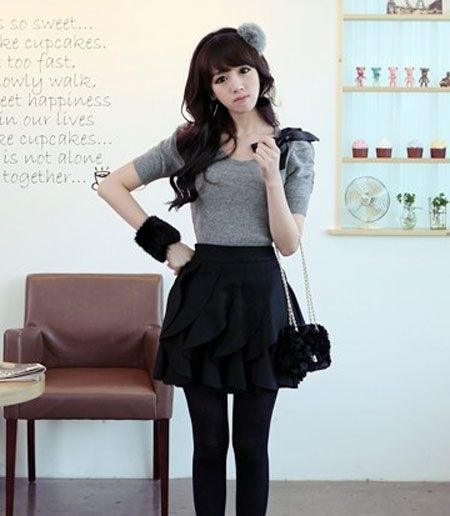 简单的黑白搭配女生气质组合 -黑白|搭配|气质-