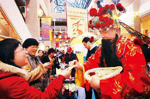 加拿大温哥华唐人街举办首届春节庙会(图)-庙会