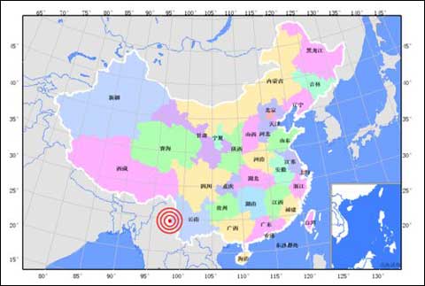 云南德宏州盈江县发生5.8级地震 县城房屋倒塌