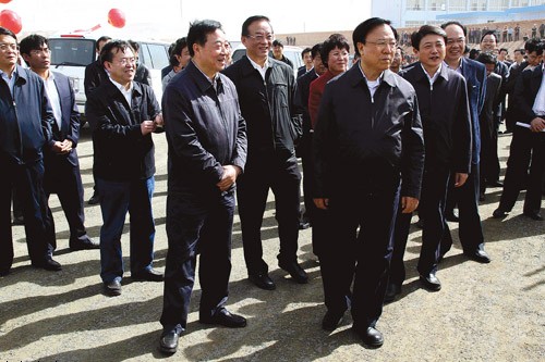 陆浩刘伟平在白银调研 -调研