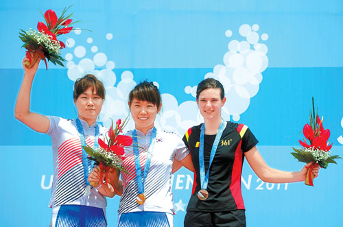 第26届大运会女子120公里公路自行车赛具圣恩