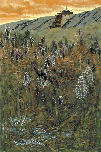 【美术欣赏】敦煌意象·中日岩彩画作品选(组图)-美术欣赏-每日甘肃-甘肃