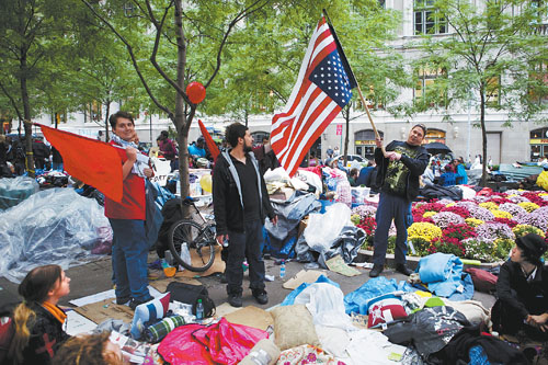 占领华尔街抗议蔓延至多座城市(图)-占领华尔