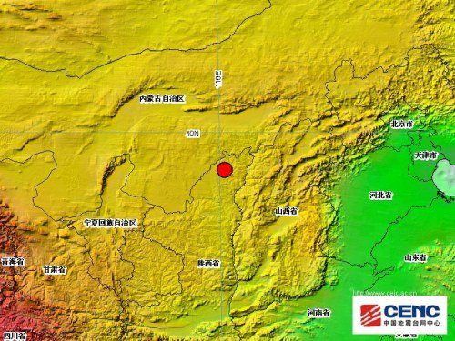 陕西榆林市神木县发生3.3级地震(图)-陕西榆林