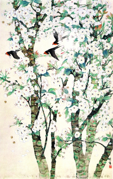 梨花春艳〔国画〕