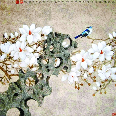 莫晓松与他的工笔花鸟画