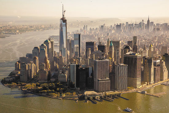 纽约世贸中心一号楼总高度达到541米