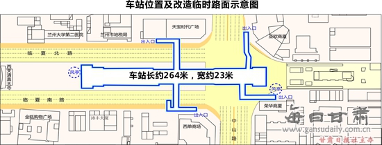 兰州轨道线西站什字站交通导改