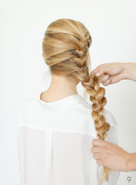 及腰长发 浪漫侧边编发-浪漫