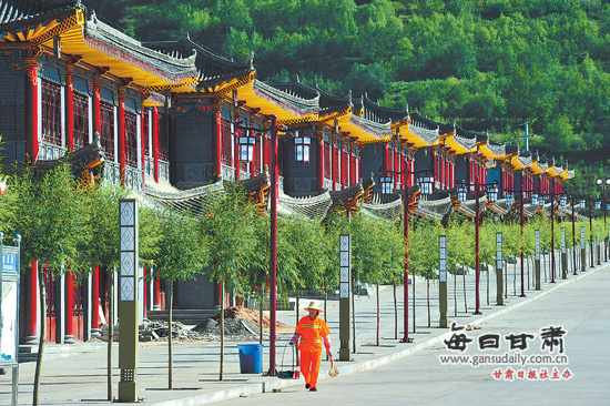 临夏县双城商业步行街项目工程进入收尾阶段-