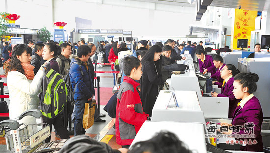 兰州中川机场无人陪伴儿童乘机出行人数增加(