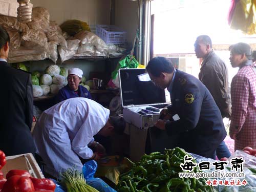会宁县食品药品监督管理局对农贸市场开展节前