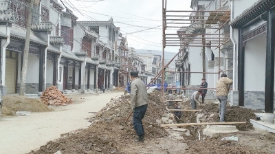 礼县盐官镇盐井风貌一条街项目工程即将竣工-