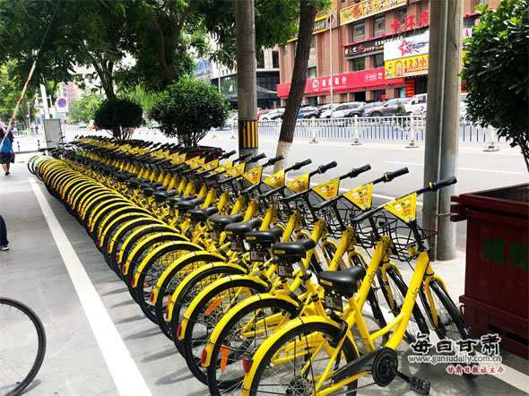 兰州为ofo共享单车划定推荐停放区(图)