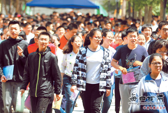 2017年兰州中考昨日结束 将网上阅卷 7月3日公