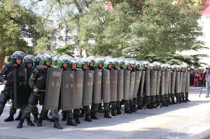 平凉市反恐应急处突演练暨十九大安保誓师大会