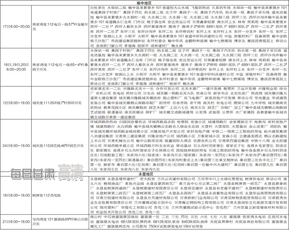 国家电网停电查询系统