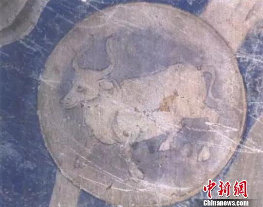 图为莫高窟第61窟绘有“黄道十二宫”,即今天的十二星座。敦煌研究院供图 图为莫高窟第61窟绘有“黄道十二宫”,即今天的十二星座。敦煌研究院供图