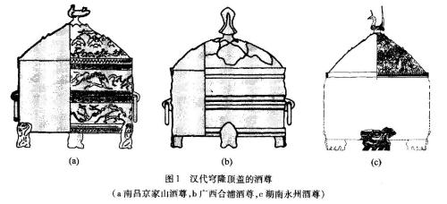 出土的汉代酒尊形制。图片来源:《地动仪复原模型的造型设计》截图 点击进入下一页