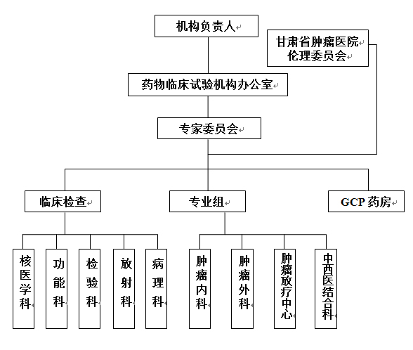 甘肅省腫瘤醫院藥物臨床試驗機構工作流程圖