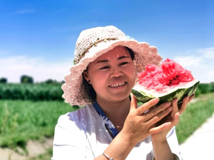 民勤泉山西瓜获丰收农民笑开颜