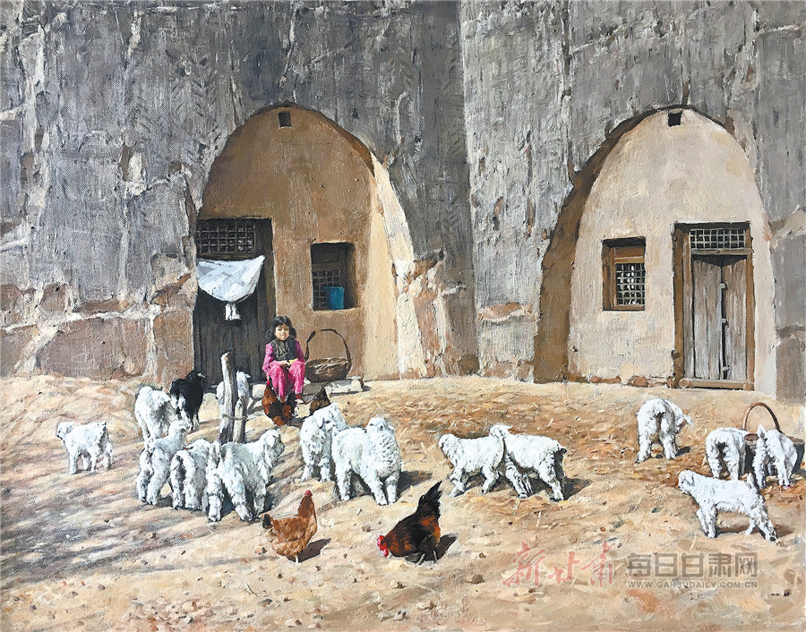 人物在陇原黄土家园与诗意乡愁何军油画作品赏析