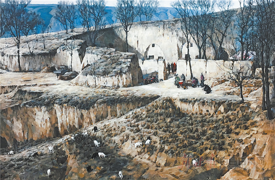 人物在陇原黄土家园与诗意乡愁何军油画作品赏析