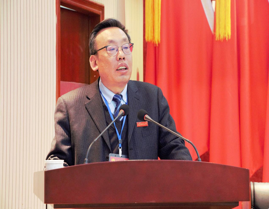 甘肃民族师范学院党委书记杨卓玛,校长陈正武,党委副书记杨士钰,副
