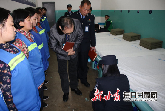 公安部考核组到酒泉市肃州区看守所检查考核全国一级所等级达标工作组