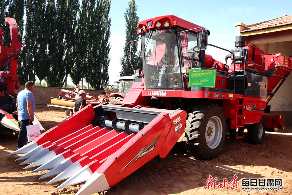 临泽县制种玉米去雄作业实现机械化