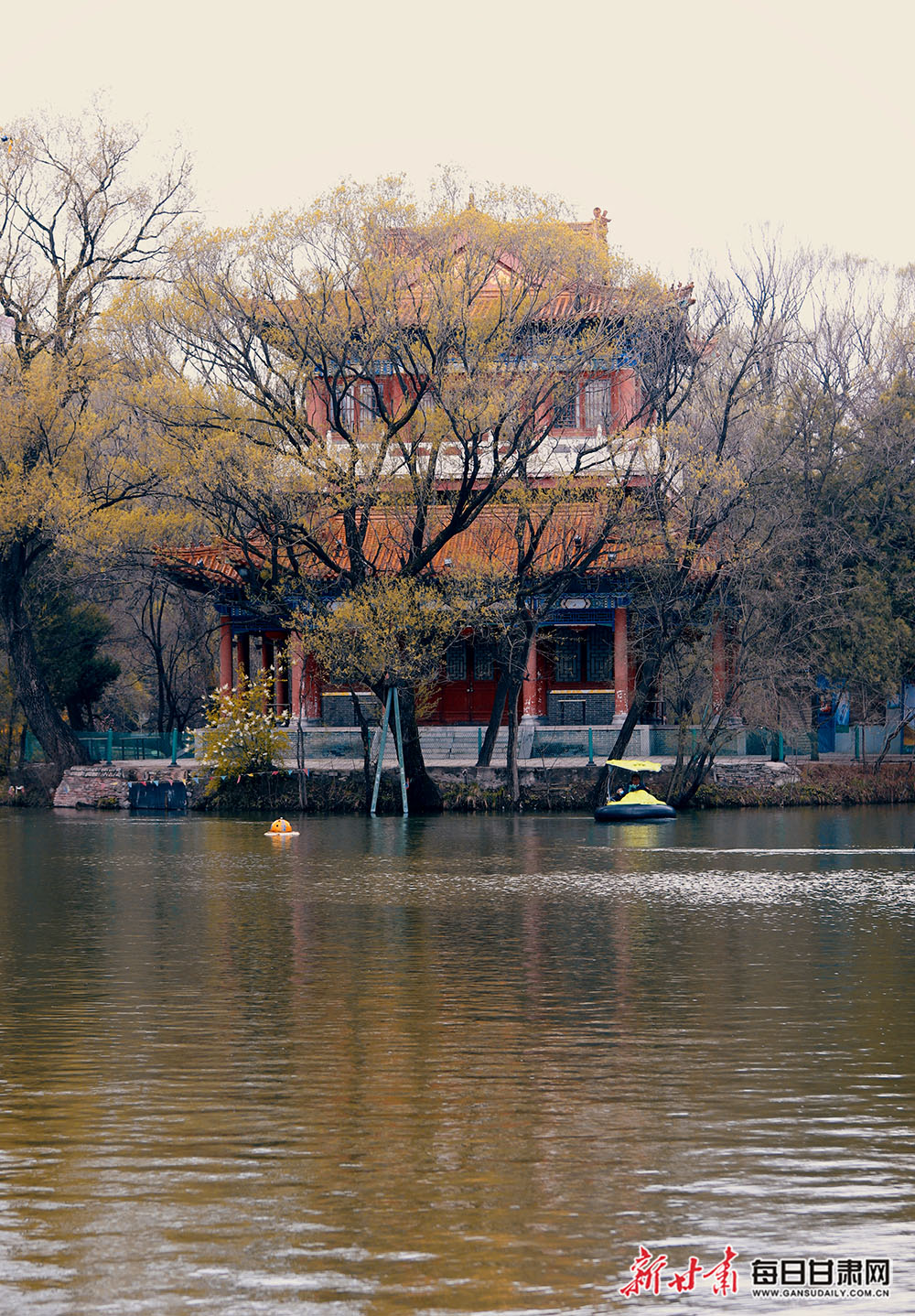 平凉柳湖公园繁花似锦春意浓