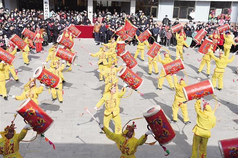 虎躍龍騰鬧新春鑼鼓喧天歌盛世我們的中國夢文化進萬家2022年臨夏州迎