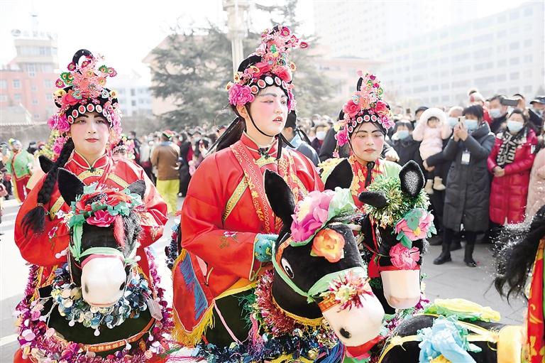 虎躍龍騰鬧新春鑼鼓喧天歌盛世我們的中國夢文化進萬家2022年臨夏州迎