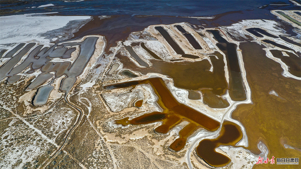 盐沼似雪 湿地如画 景泰盐沼湿地美成天然调色盘
