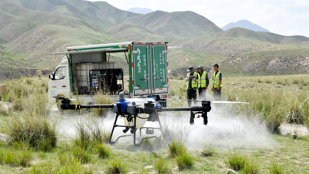 “无人机”赋能高台“三北”工程高效推进
