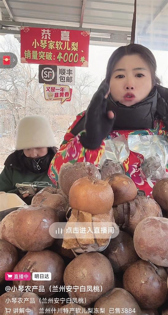 手机支在田埂上 年货卖到全国去 兰州农家兴起“村播”“田播”