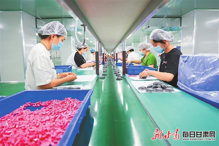 【图片新闻】桑尼森迪（张掖）公司生产车间一派繁忙景象